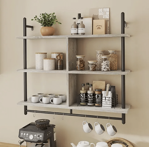 vertical storage in small kitchen
