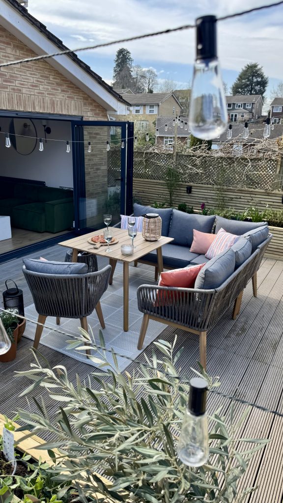 garden furniture from B&Q - outdoor dining and styling