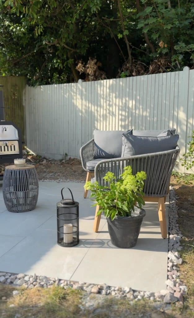 DIY porcelain patio