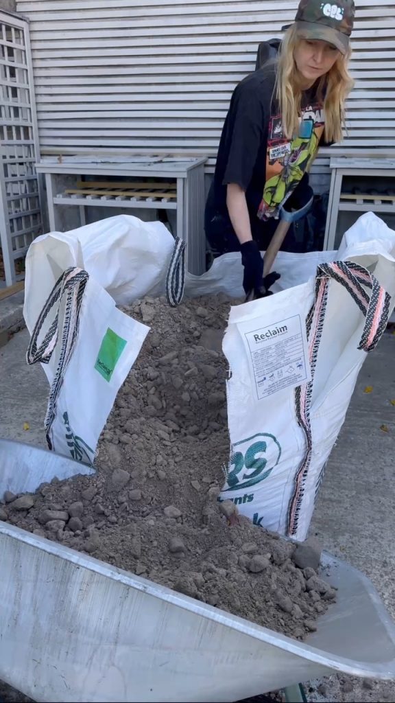 bulk bag for DIY porcelain patio