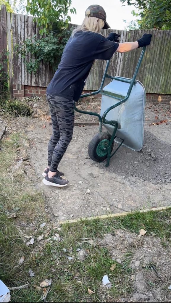 emptying bulk bag for DIY porcelain patio