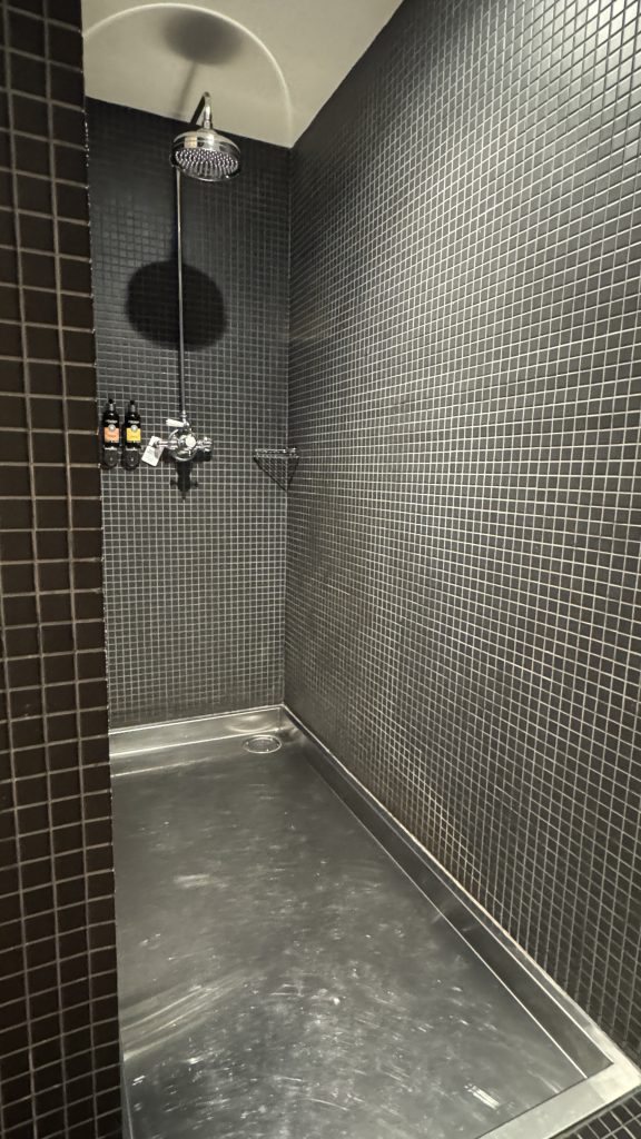 mosaic tiled shower in deluxe room at hotel du vin tunbridge wells