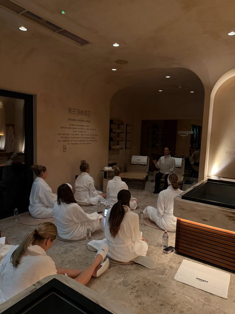 Breathwork class at rebase recovery london