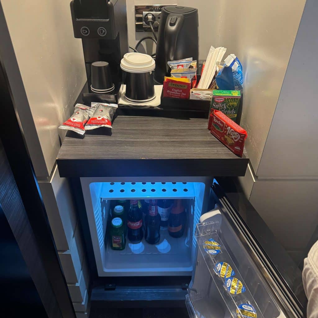 the Tribune Hotel, Rome minibar