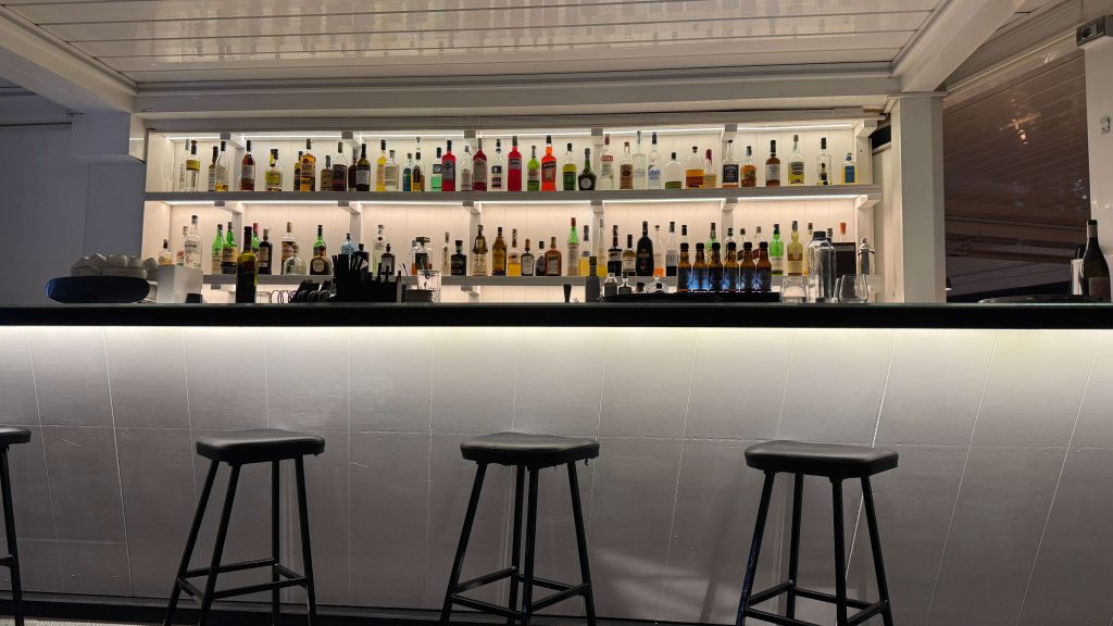 the Tribune Hotel, Rome bar on roof