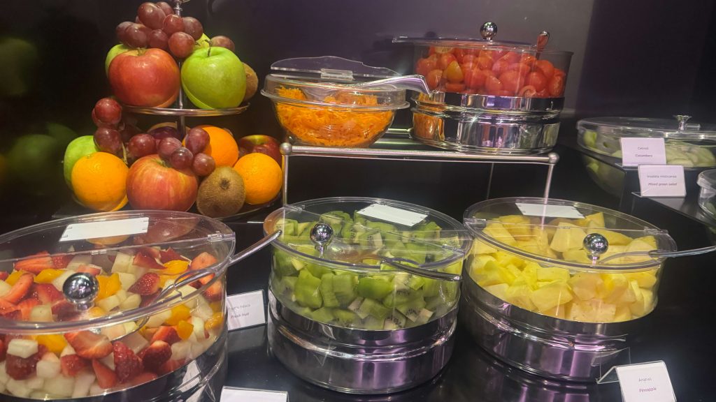 the Tribune Hotel, Rome fruit at breakfast