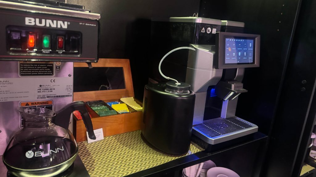 the Tribune Hotel, Rome coffee machine