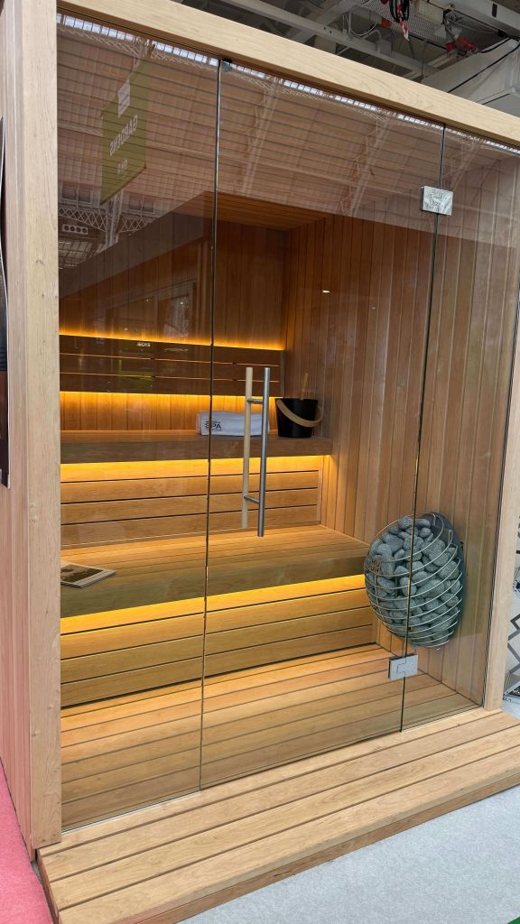 sauna at the Ideal home show