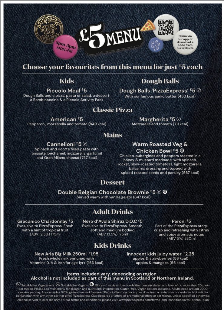 Pizzaexpress £5 after school club deal review