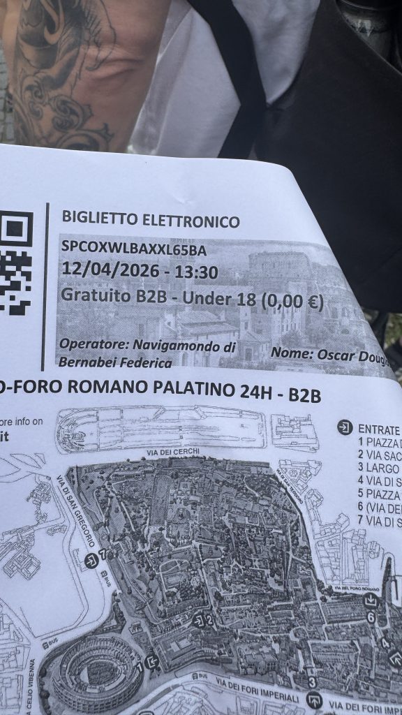 free kids ticket visiting the colosseum on a budget