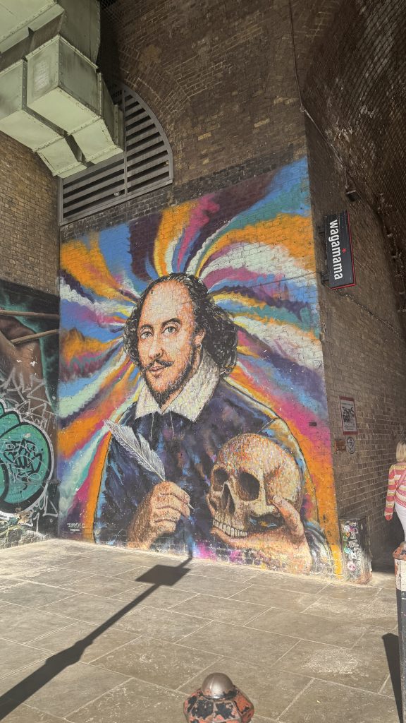 shakespeare mural on the southbank