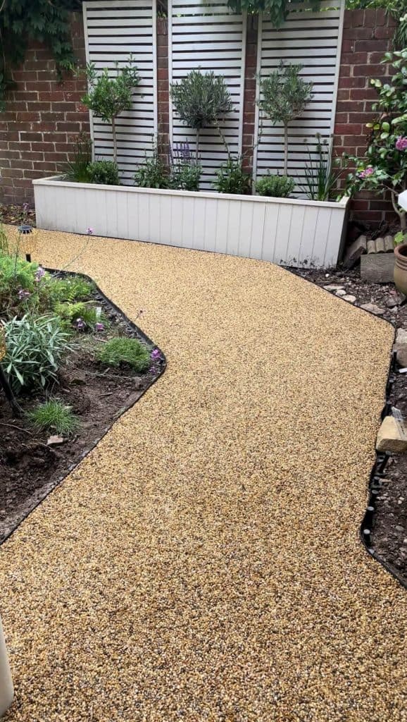 best edging for resin paths on a budget