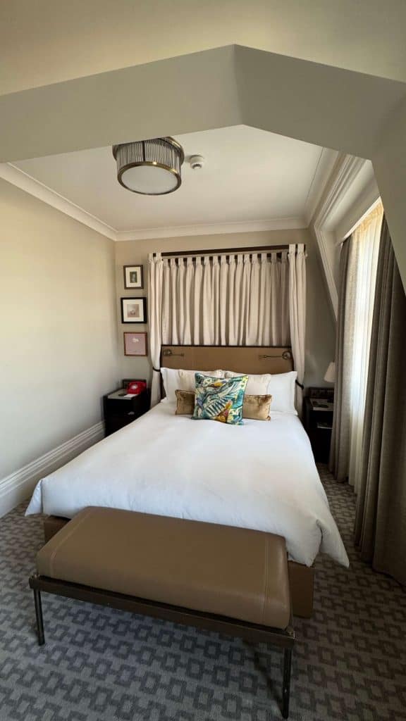 the bed