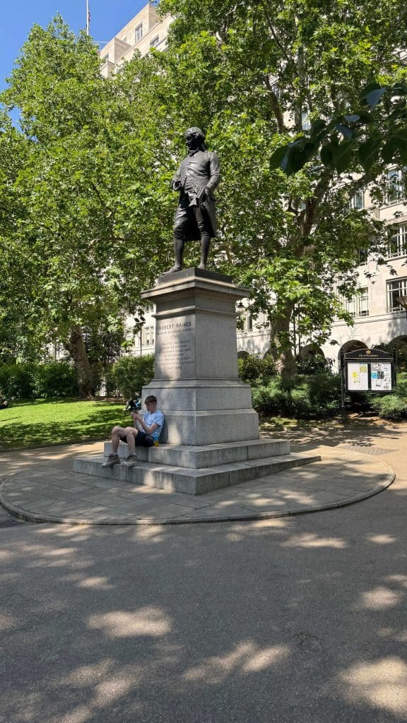 statue in Victoria Embankment gardens