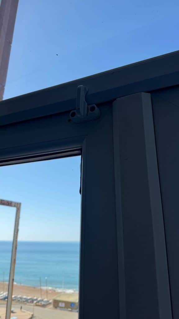 the inside extra catch required to make your room secure