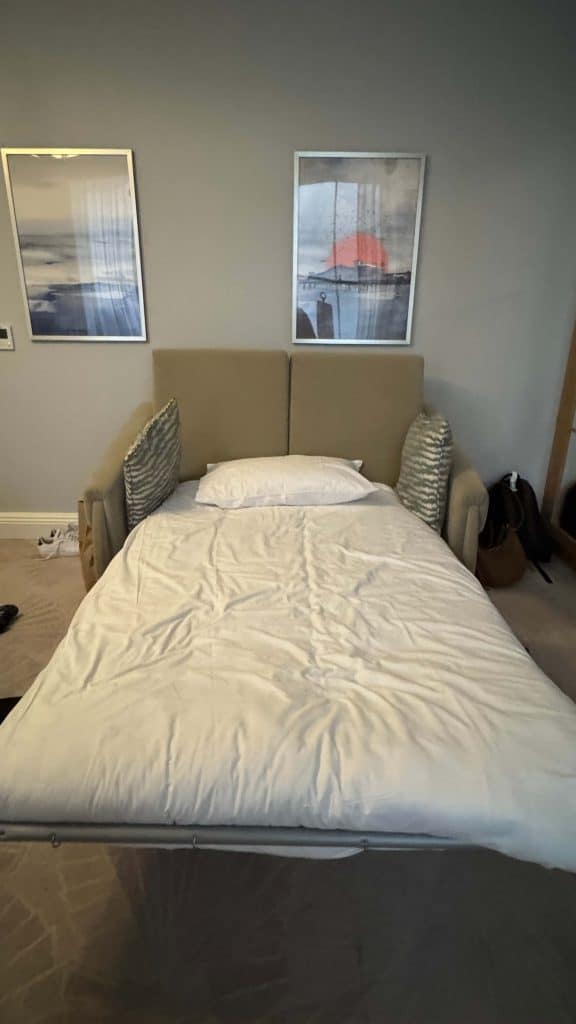 The sofa bed