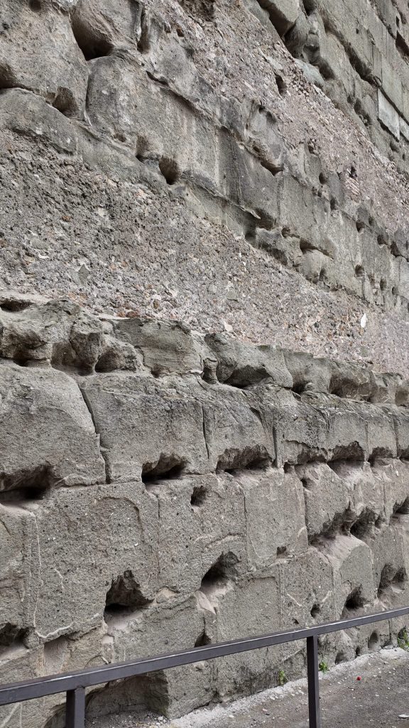 carved walls at roman forum