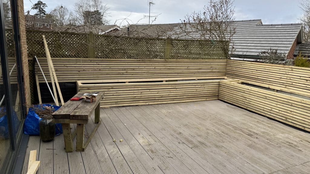 DIY slat fence