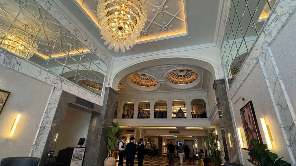 the lobby at the Dilly