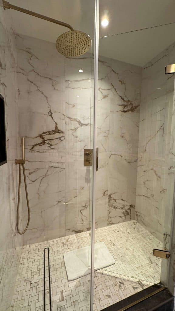 the bathroom