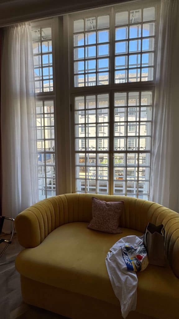 windows in the room at the dilly