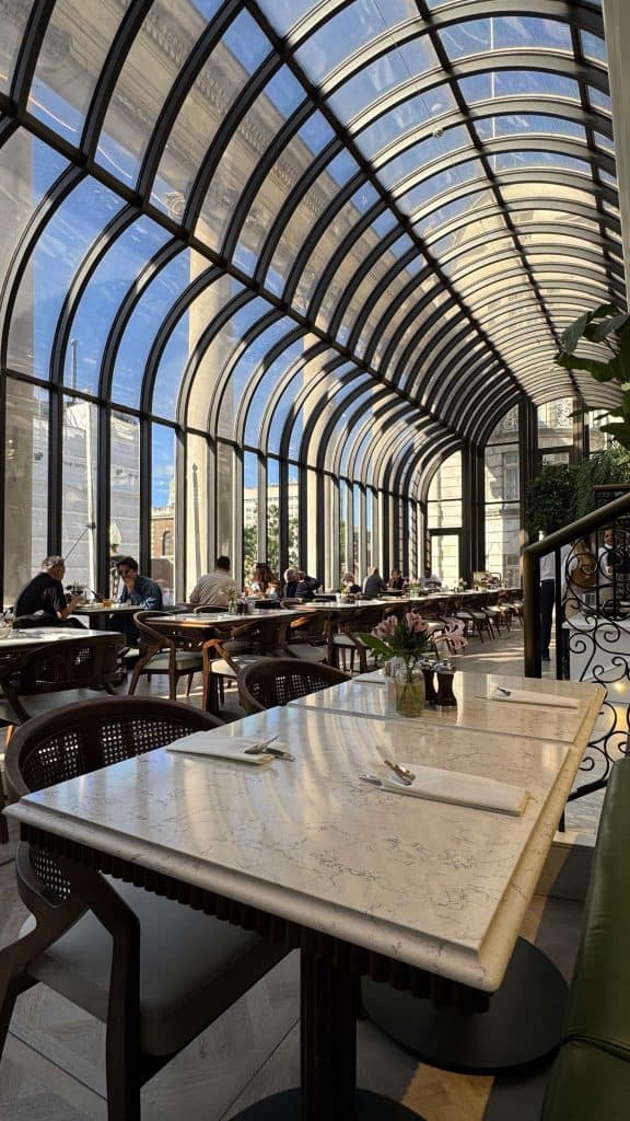 the terrace restaurant at the dilly hotel london