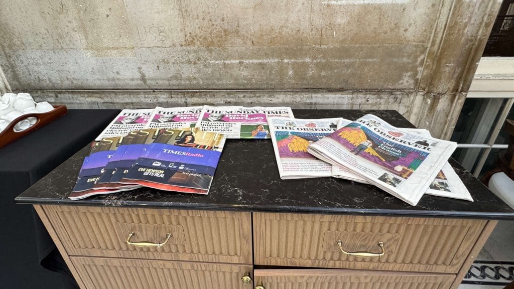 newspapers at breakfast