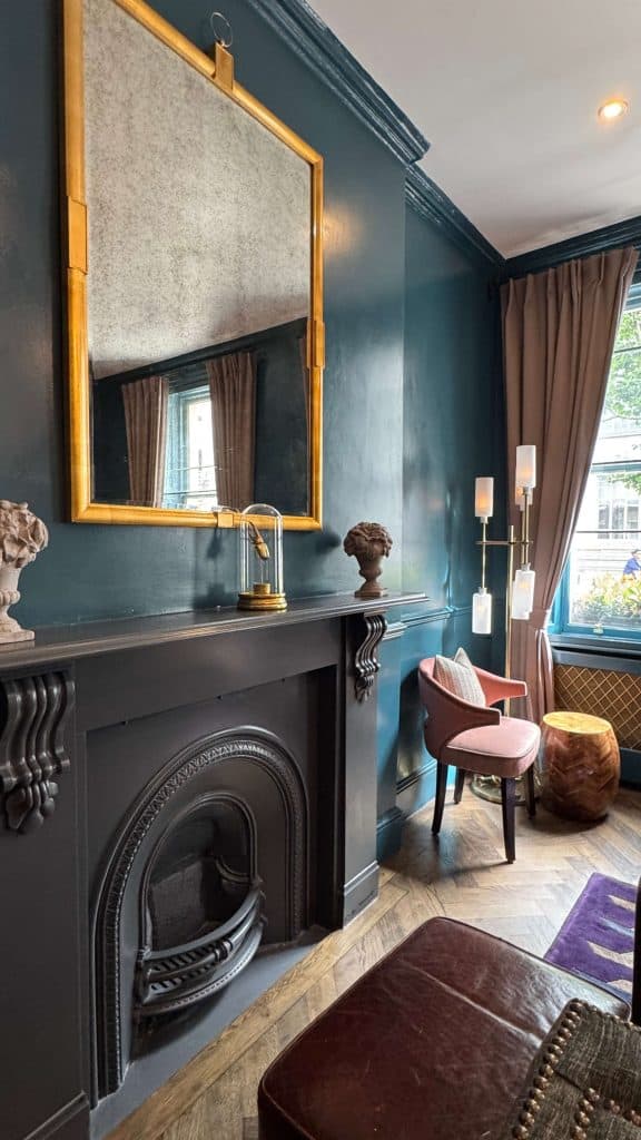the fireplace