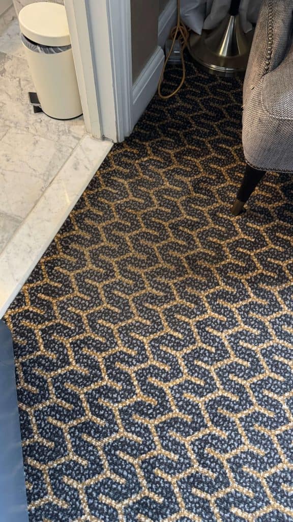 huge wet patch - soaked carpet from leaking air con